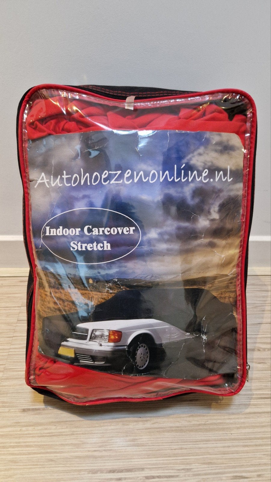 Carcover Stretch Rood Maat S autohoes, Ophalen