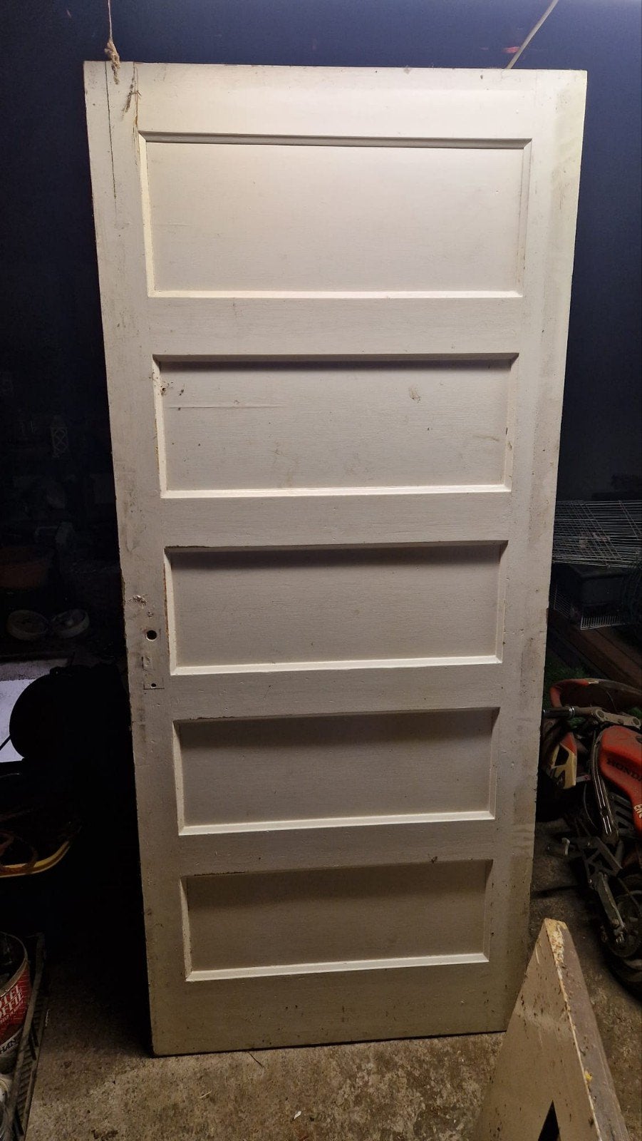 Oude houten binnendeur met panelen, Ophalen, Gebruikt, 80 tot 100 cm, Binnendeur