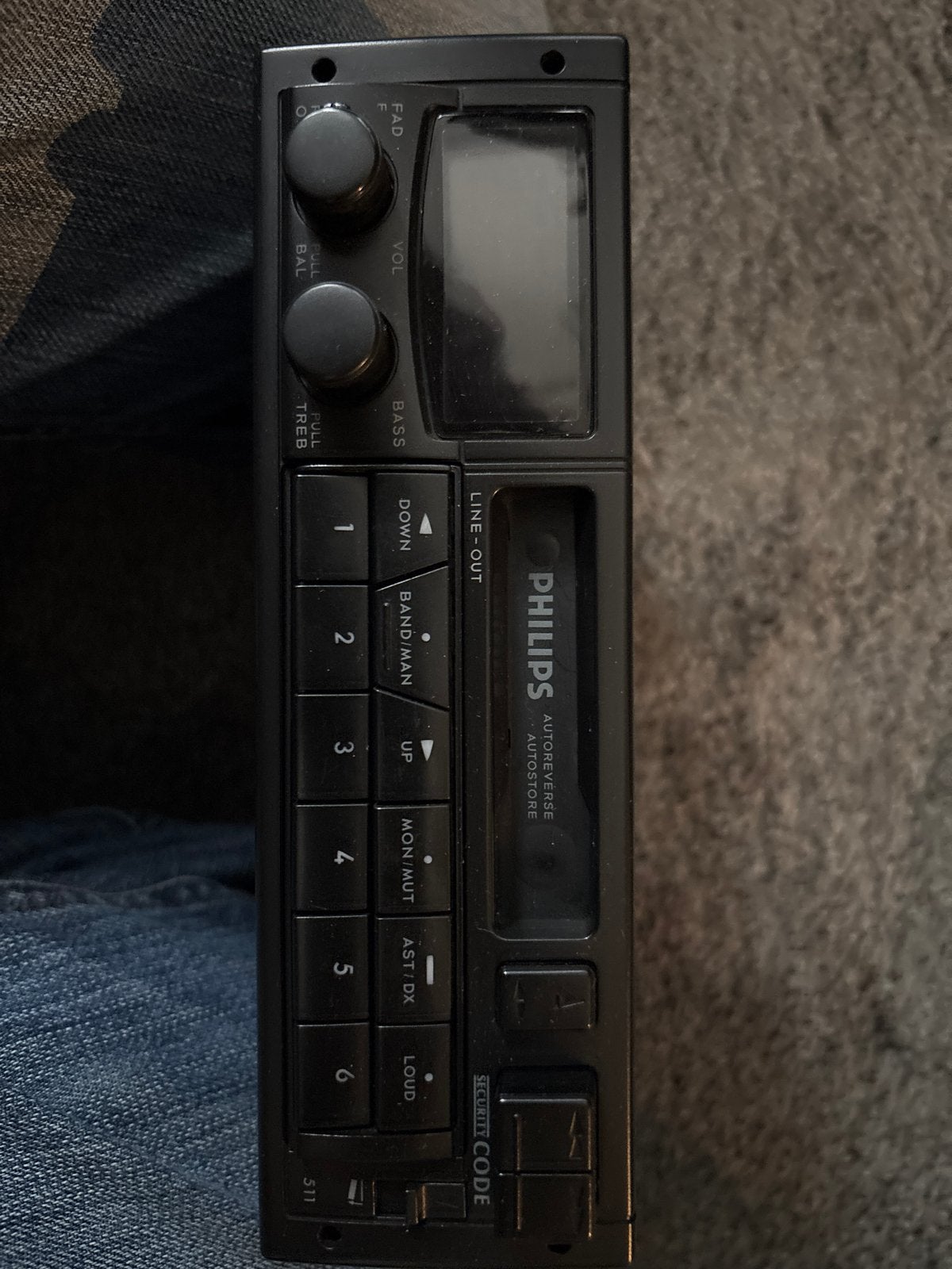 Philips DC 501 511 515 Cassette Receiver Autoradio, Ophalen of Verzenden, Gebruikt