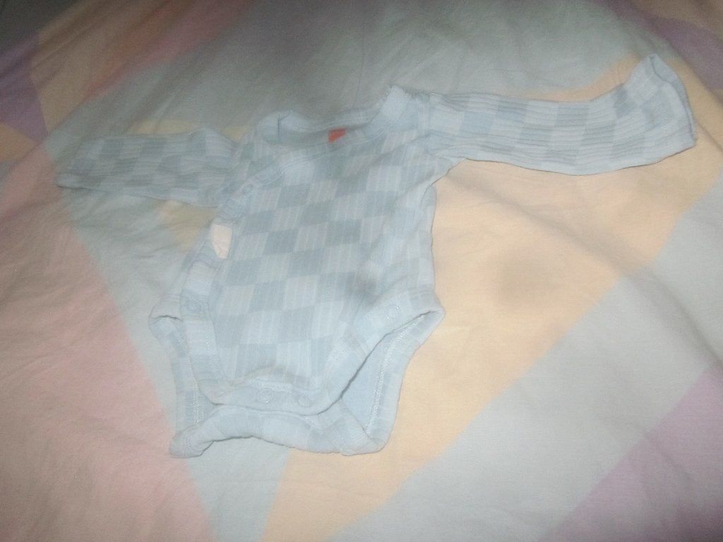 Mooi nieuw lichtblauw prematuur rompertje lange mouwtjes 44, Nacht- of Onderkleding, Nieuw, Ophalen of Verzenden, Hema