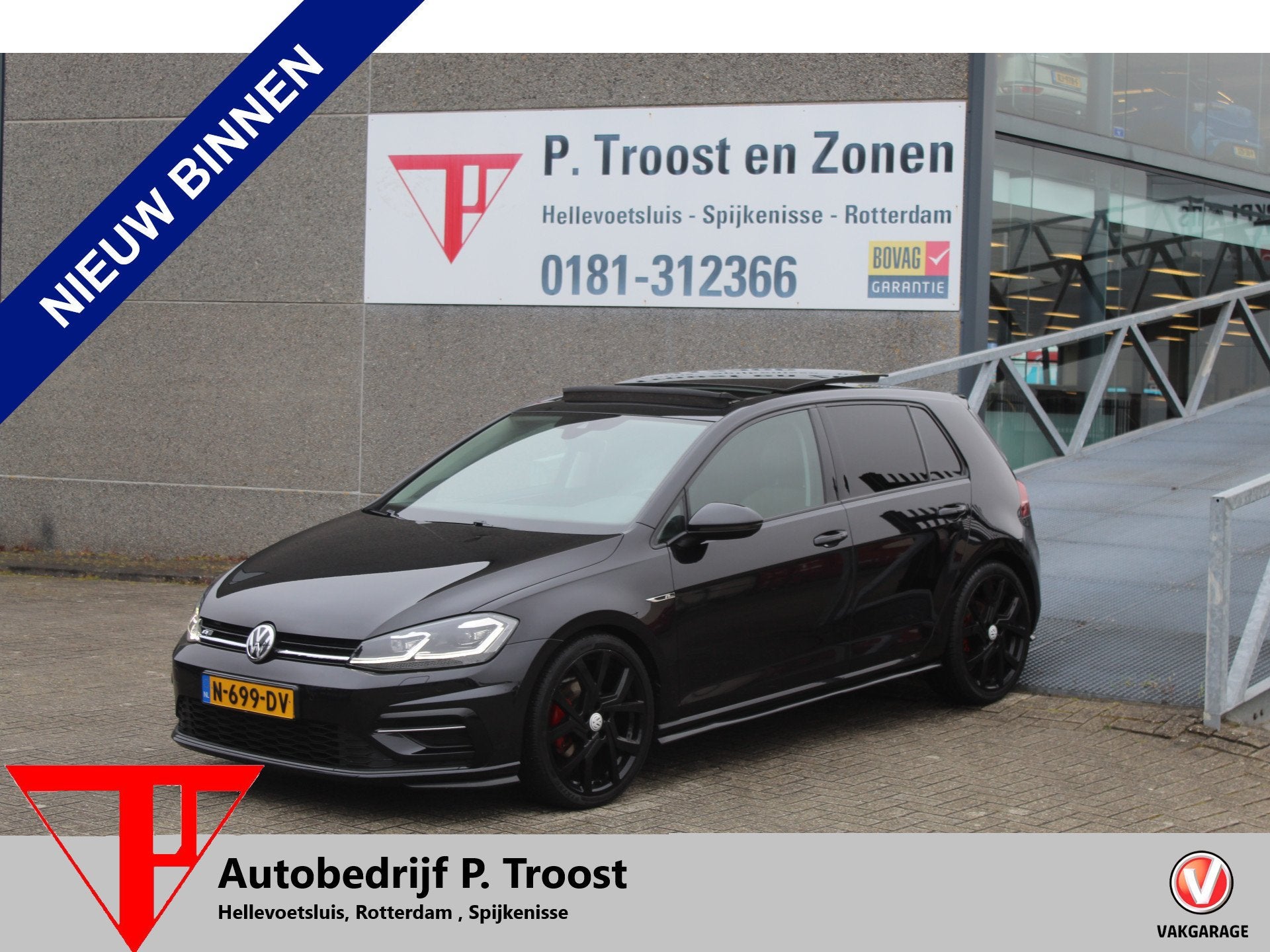 Volkswagen Golf 1.5 TSI Highline R-line Automaat Panoramadak, Auto's, 12 maanden, Stof, 4 cilinders, Zwart