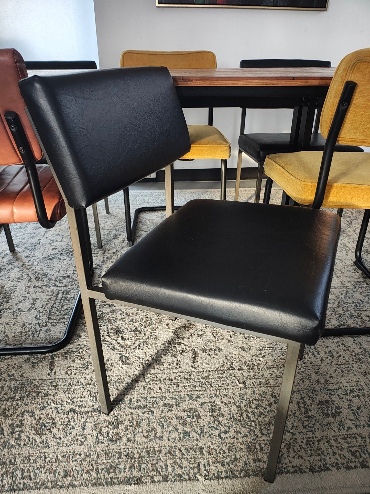 set van 2 vintage Pastoe achtige stoelen., Ophalen, Gebruikt, Twee, Zwart