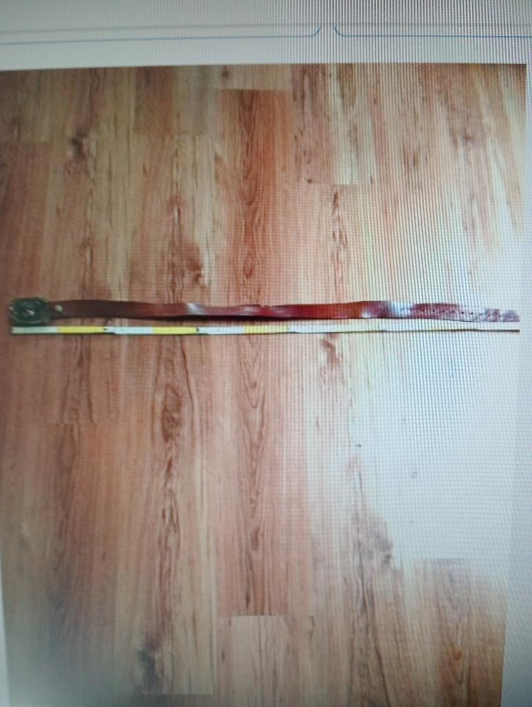 Leren Harley Davidson Riem, Kleding | Heren, Ophalen of Verzenden, Bruin, 105 tot 115 cm, Echt leder