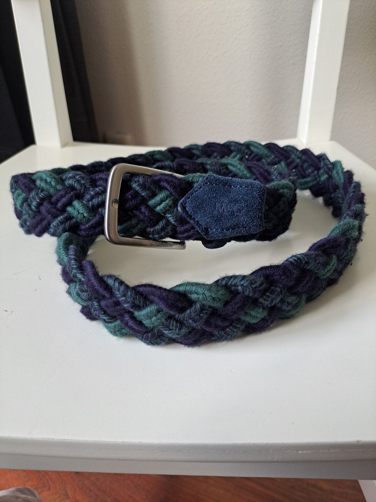 McGregor gevlochten riem - Blauw/Groen - 115 cm of meer, Kleding | Heren, Overige kleuren, McGregor, Ophalen of Verzenden, Zo goed als nieuw