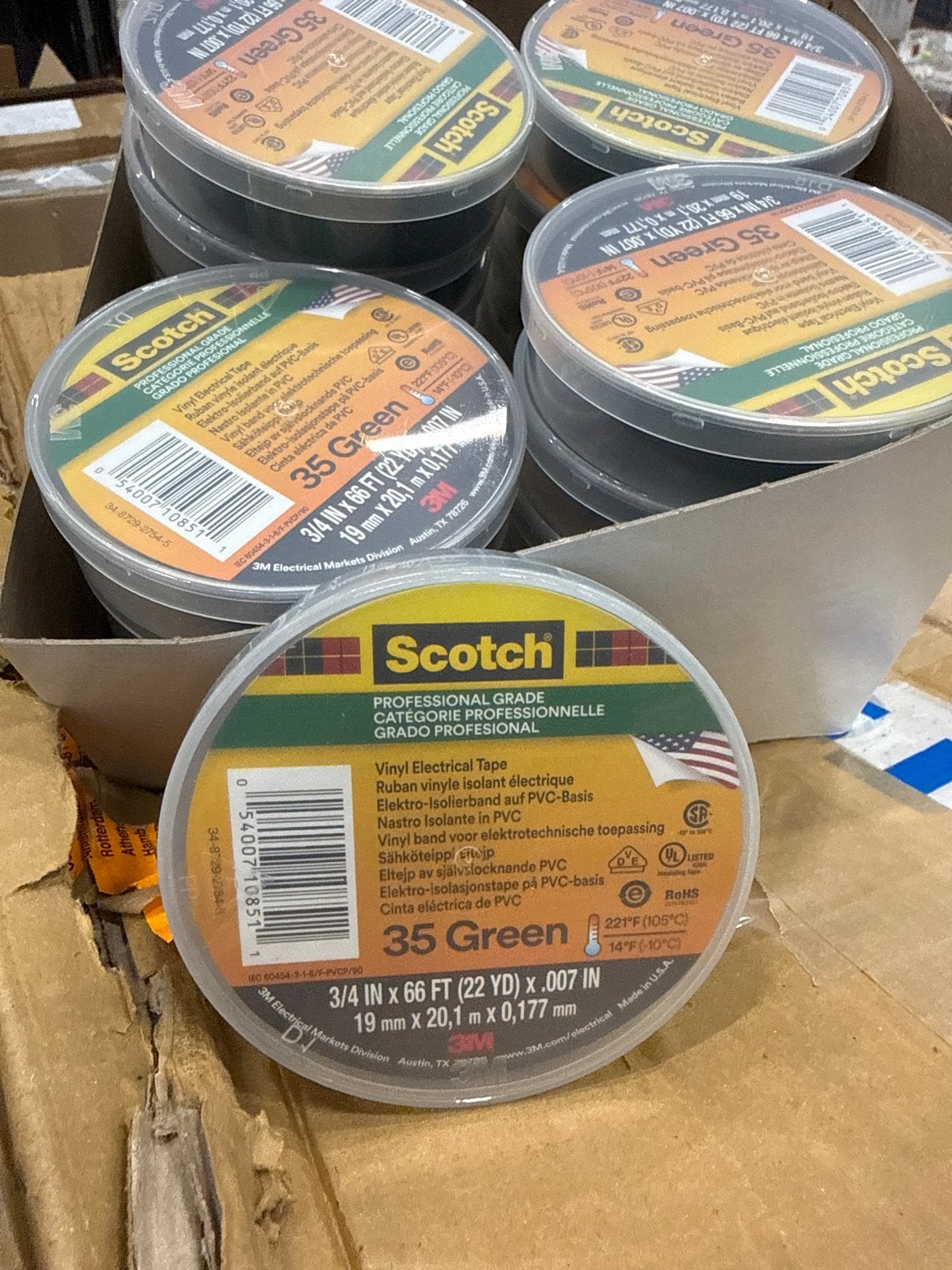 Scotch 3M 35 Groene Vinyl Elektrische Isolatietape, Ophalen of Verzenden, Nieuw, Overige merken, Kabel of Snoer