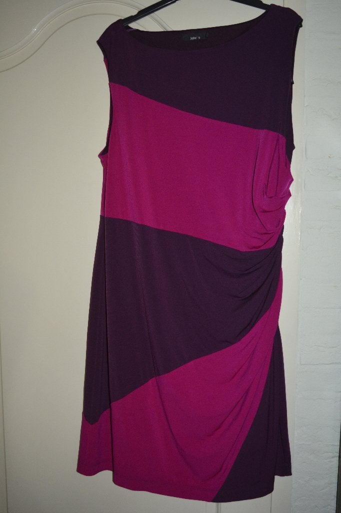 Jake's, mooi kleurige mouwloze jurk, mt 44, Kleding | Dames, Paars, Maat 42/44 (L), Ophalen of Verzenden, Zo goed als nieuw