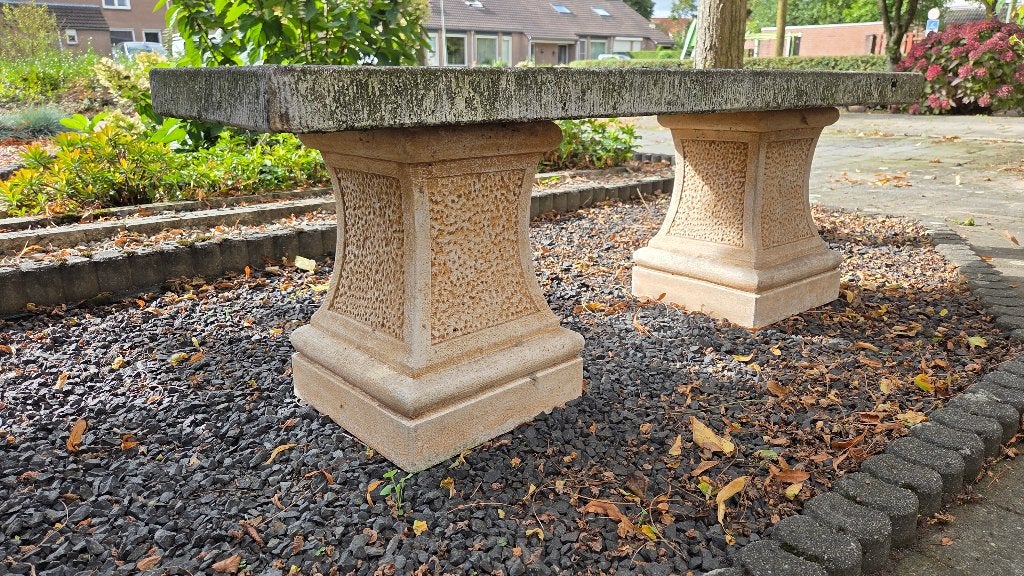 Te koop stenen tuinbank, Tuin en Terras, Ophalen, Gebruikt, Overige materialen