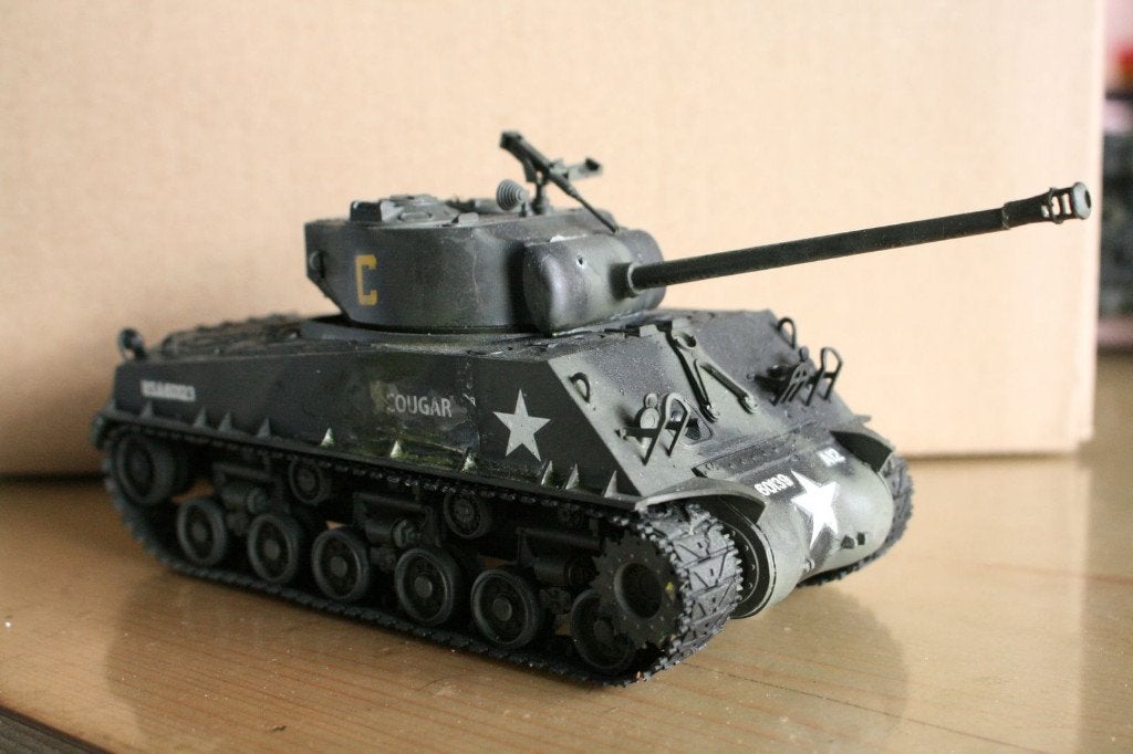 US Sherman tank M4A3E8 Easy Eight (03), Ophalen of Verzenden, 1:32 tot 1:50, Tank, Overige merken
