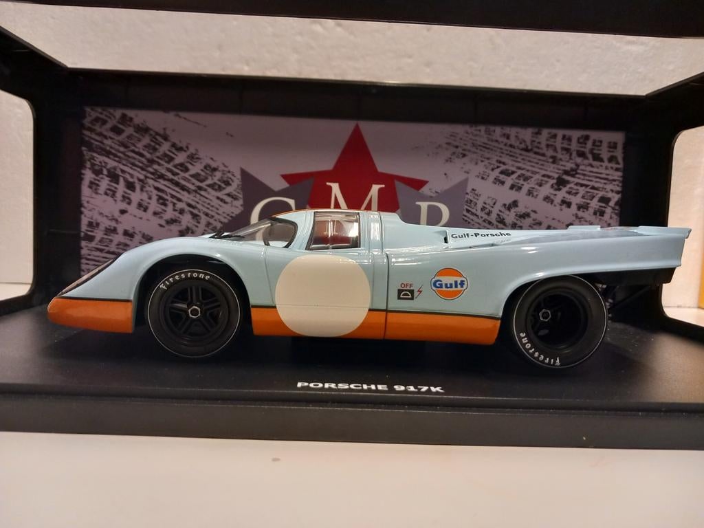 Porsche 917 K GULF no label blue CMR 1:18 KRD, Ophalen of Verzenden, Zo goed als nieuw, Auto, Overige merken