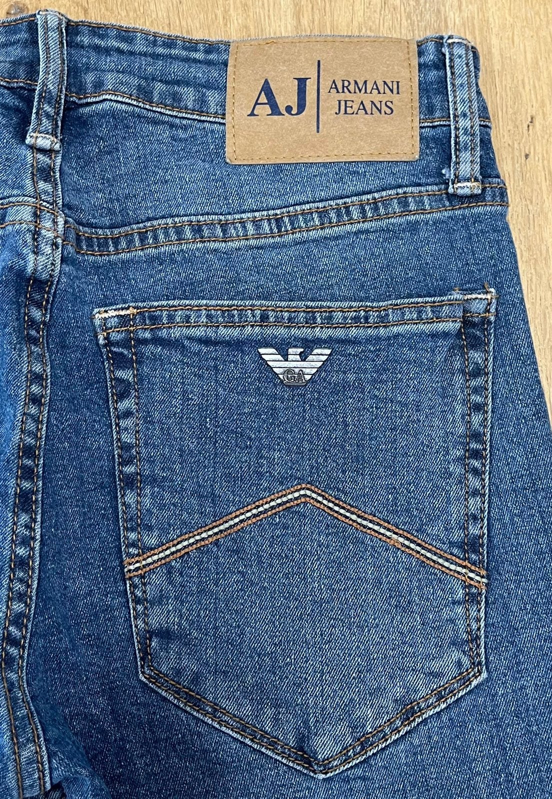 Armani Jeans slim skinny spijkerbroek - Maat W29 L30, Ophalen of Verzenden, Zo goed als nieuw, Blauw, W32 (confectie 46) of kleiner