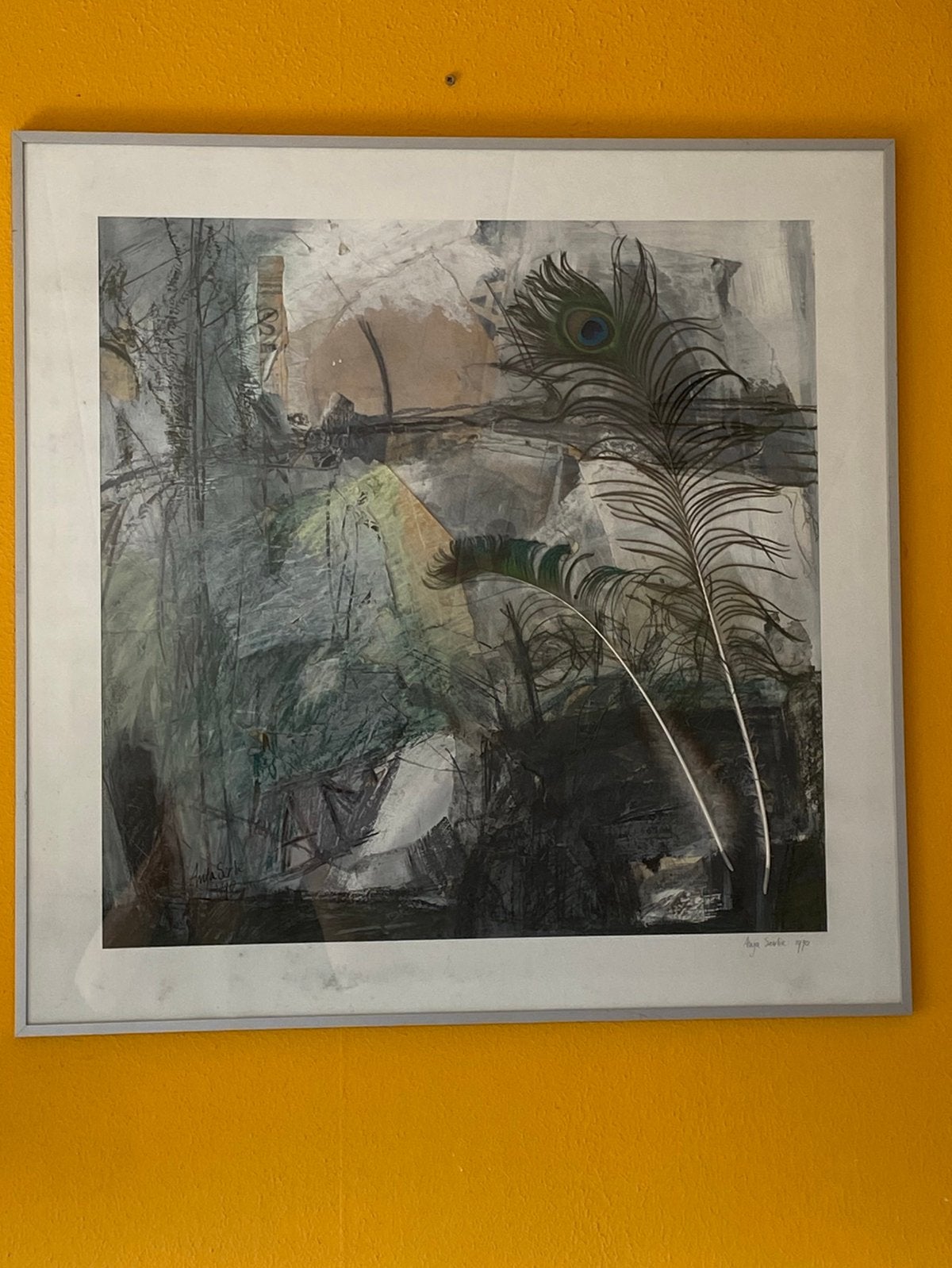 schilderij landschap Anja Serlie gesigneerd, Antiek en Kunst, Kunst | Schilderijen | Abstract, Ophalen