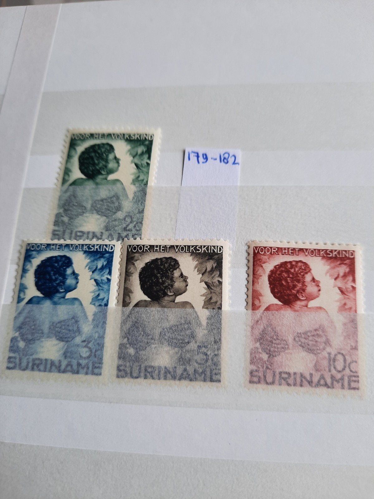 Suriname 179 182 kinderzegels postfris, Postzegels en Munten, Verzenden, Postfris