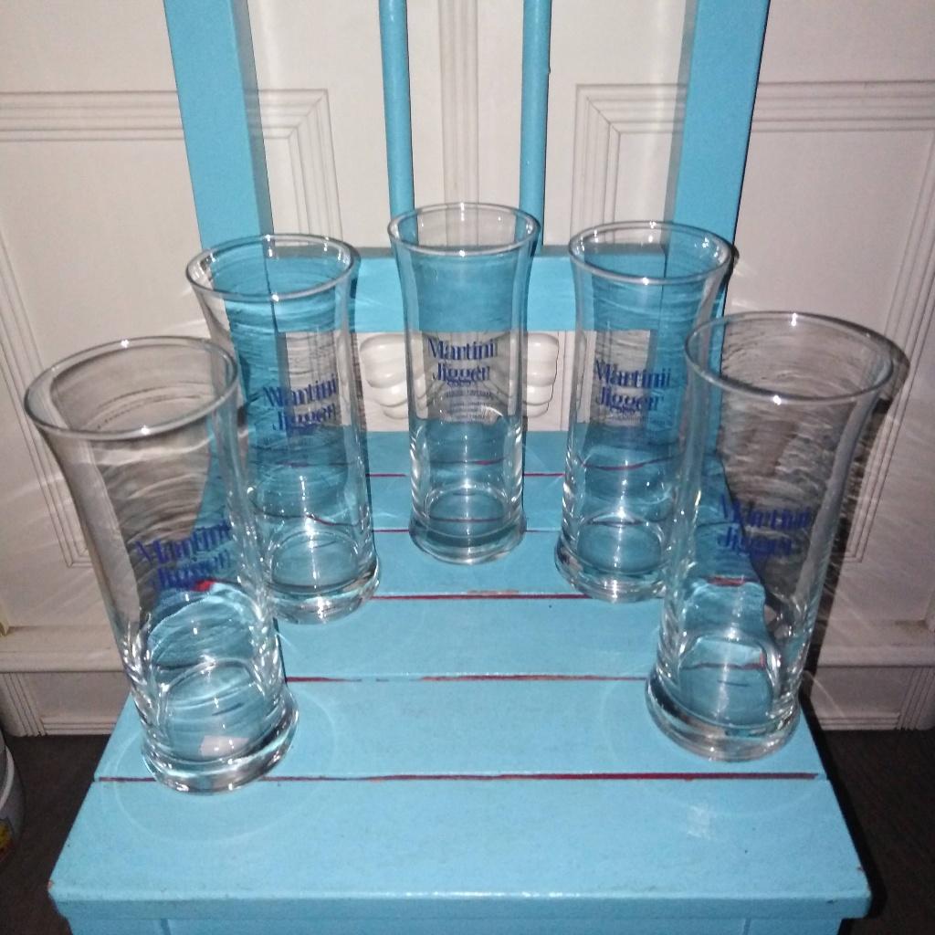 Martini Jigger glazen met maataanduiding 5 stuks, Huis en Inrichting, Keuken | Servies, Ophalen, Glas of Glazen, Overige stijlen