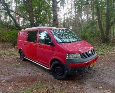 Volkswagen T5 2.5 TDI 4x4 Met sper, Verhoogd, AT-banden, Caravans en Kamperen, Buscamper of Camperbus, Volkswagen, Tot en met 2