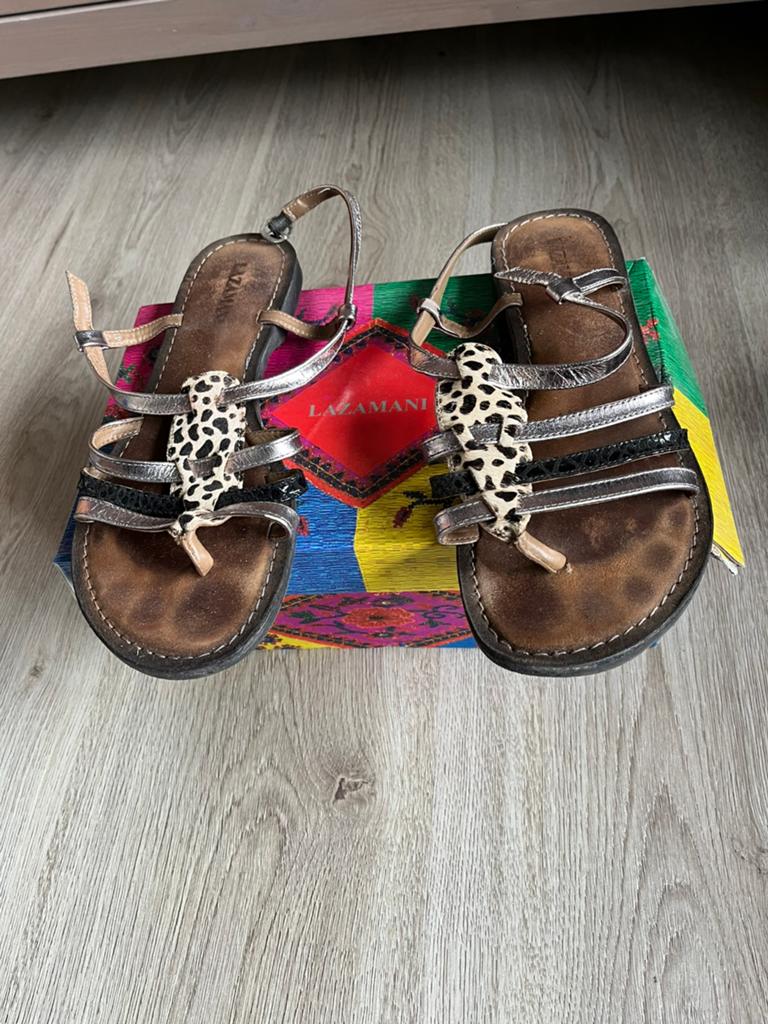 Mooie Lazamani sandaaltjes, Kleding | Dames, Schoenen, Ophalen of Verzenden, Zo goed als nieuw, Zwart, Sandalen of Muiltjes