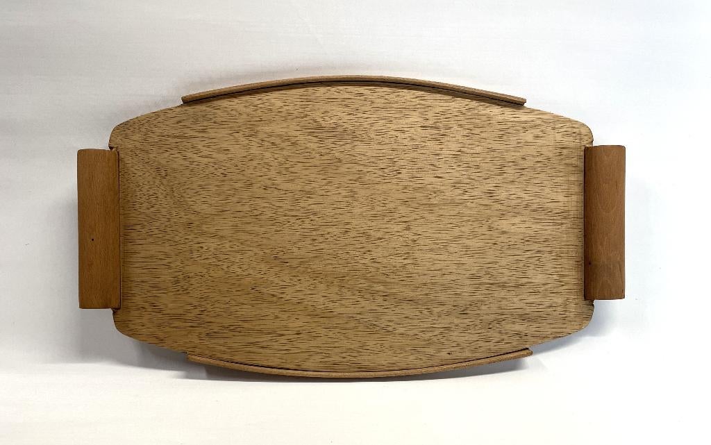 dienblad, serveerblad, presenteerblad jaren '60 vintage, Ophalen of Verzenden, Gebruikt, Ovaal, Hout