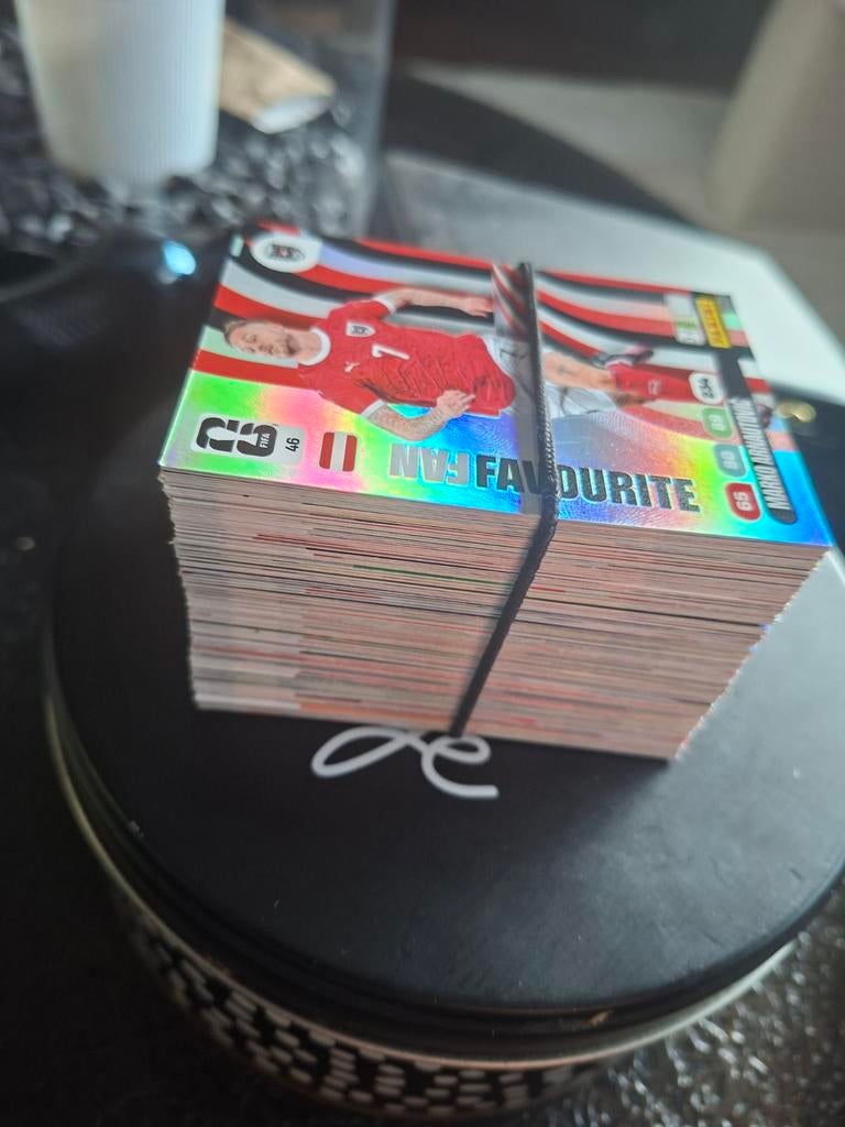 100+ Voetbalplaatjes inclusief Limited Edition kaarten, Ophalen of Verzenden, Gebruikt, Meerdere kaarten, Foil