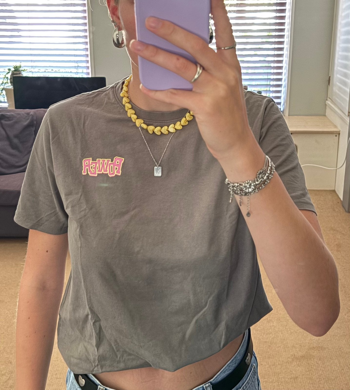Grijs T-shirt Amy & Ivy maat M, Maat 38/40 (M), Ophalen of Verzenden, Zo goed als nieuw, Korte mouw