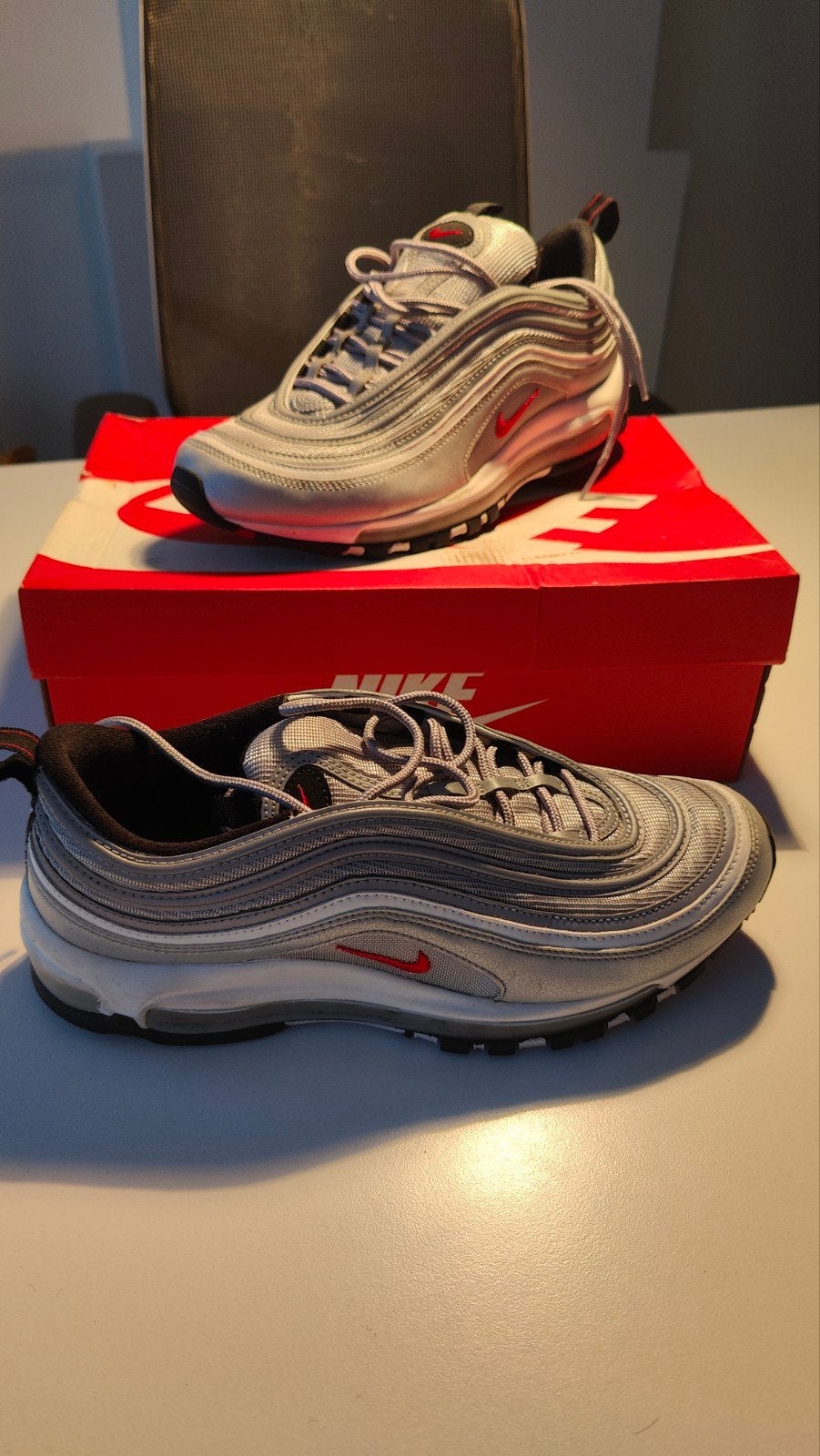 VNDS - Nike Air Max 97 - silver/varsity red - Size 44, Ophalen of Verzenden, Schoenen