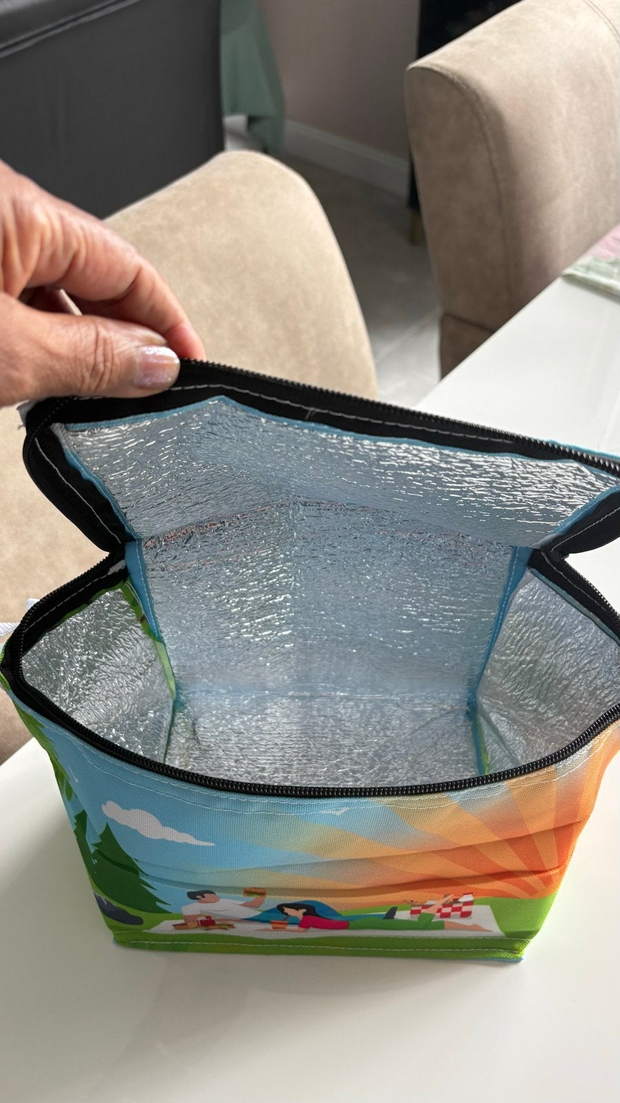 Leuke Koeltas met Picknick Print - Ideaal voor Lunch/Uitjes, Ophalen of Verzenden, Nieuw, Zonder inhoud