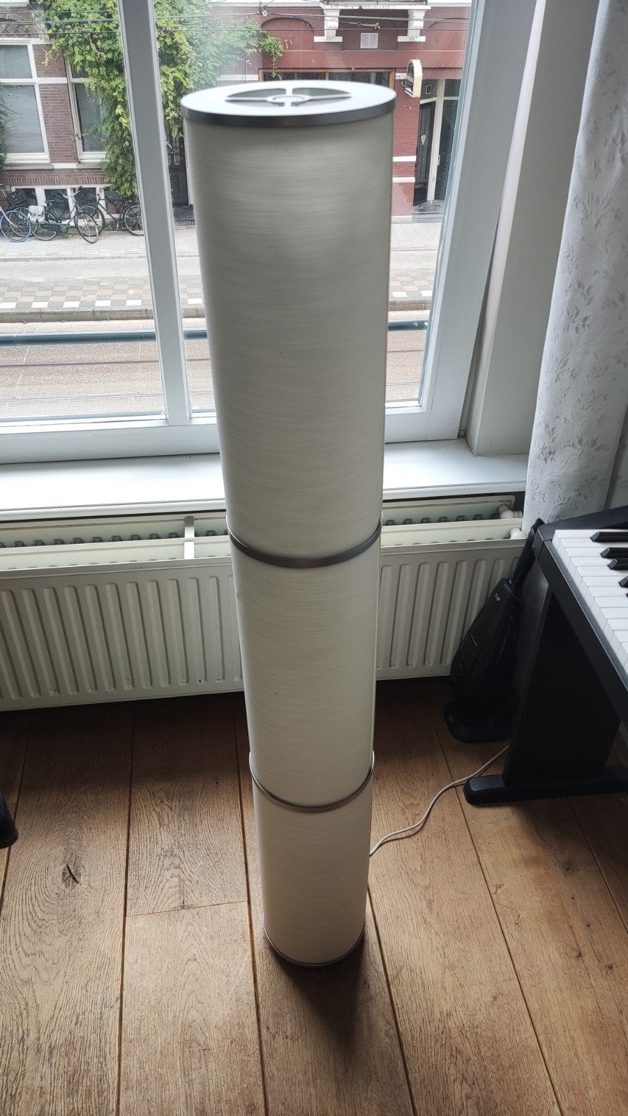 IKEA VIDJA staande vloerlamp incl. 4 lampen, Ophalen, Gebruikt, E14 (klein), Textiel