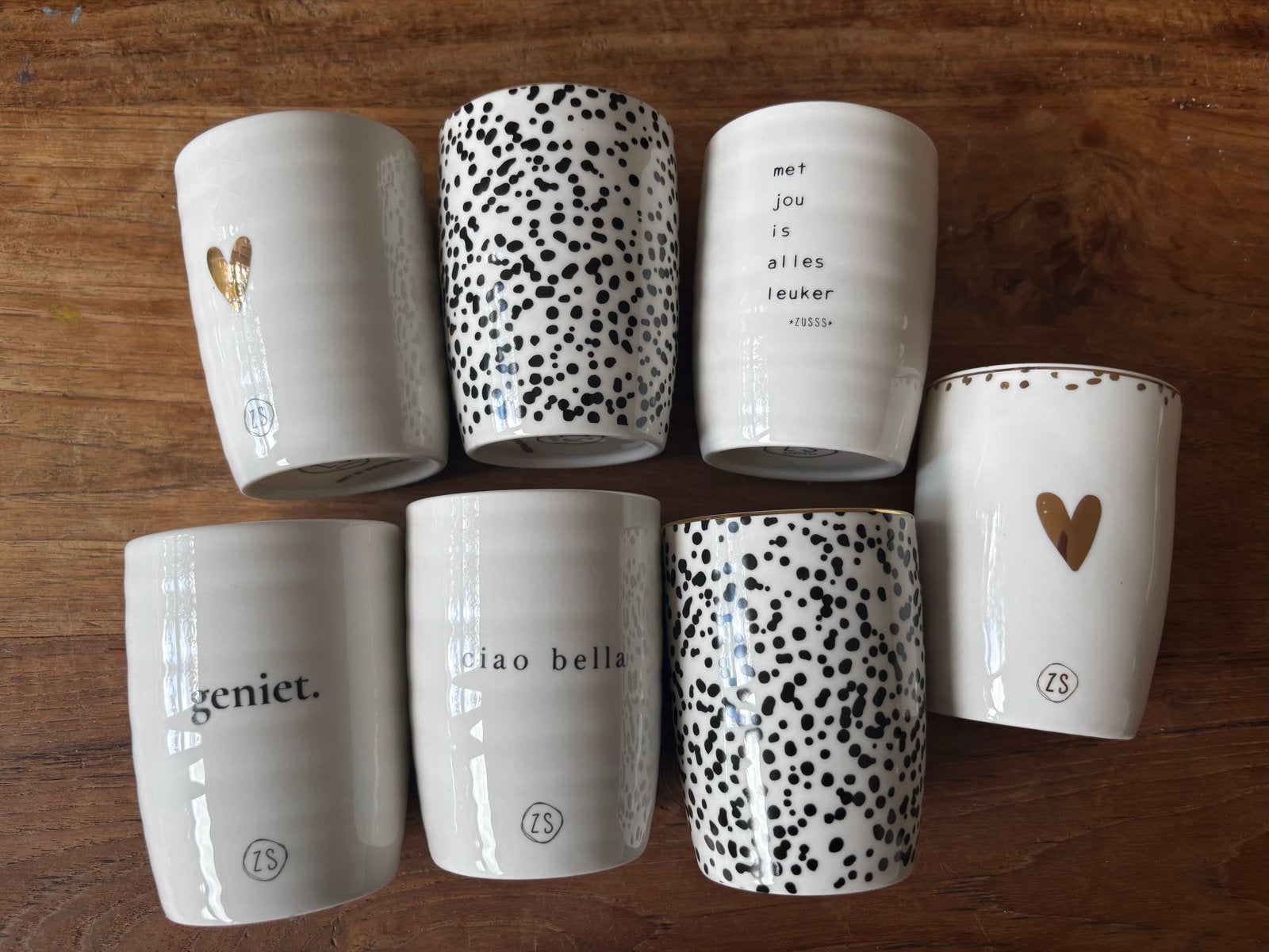 Nieuwe Zusss koffiemokken - diverse designs, Overige typen, Nieuw, Ophalen of Verzenden, Steen/keramiek