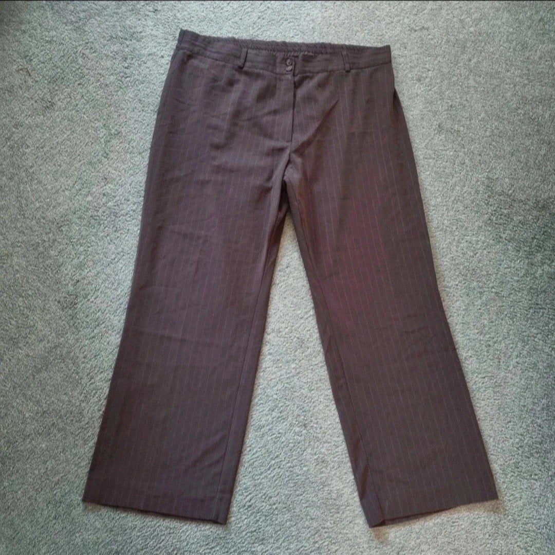 Bruine strepen pantalon broek maat 52, Ophalen of Verzenden, Bruin, Broek of Spijkerbroek