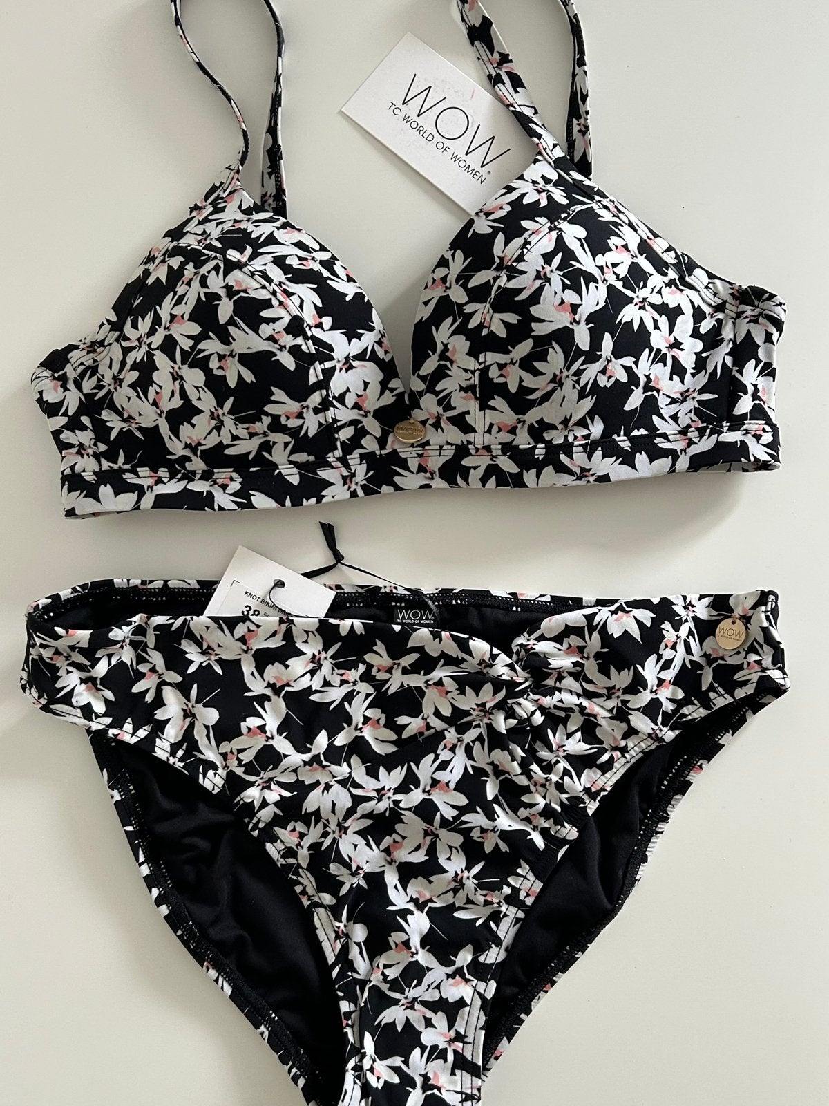 Bikini maat 38 Chic Florals Ten Cate beach TC WOW Nieuw!!, Ophalen of Verzenden, Nieuw, Zwart, Bikini