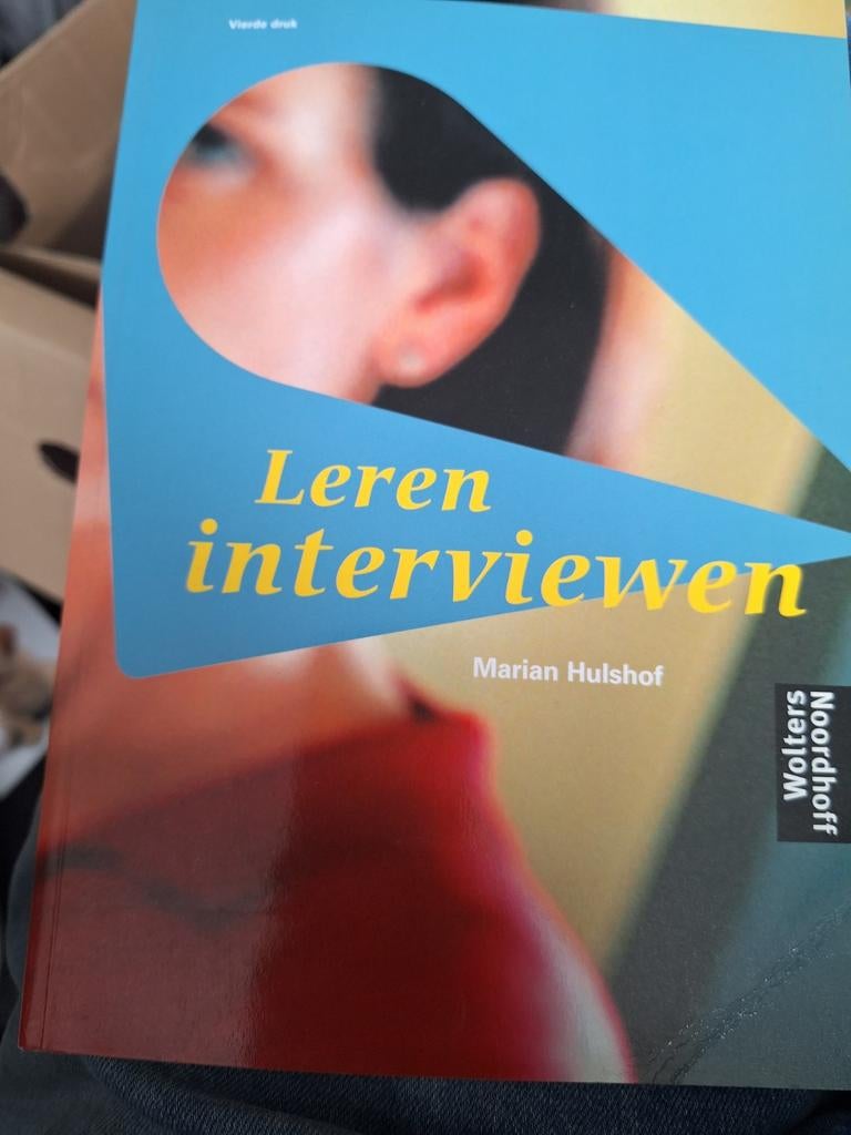 Leren interviewen - Marian Hulshof (HBO methode), Marian Hulshof, Zo goed als nieuw, Gamma, HBO