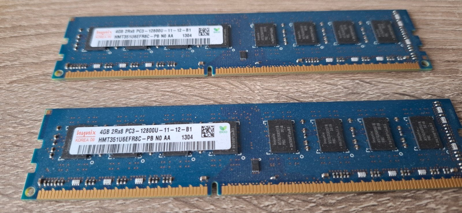 Hynix 4GB DDR3 RAM Geheugen PC3-12800U (2 stuks), Computers en Software, RAM geheugen, Gebruikt, Server, DDR3, Ophalen of Verzenden