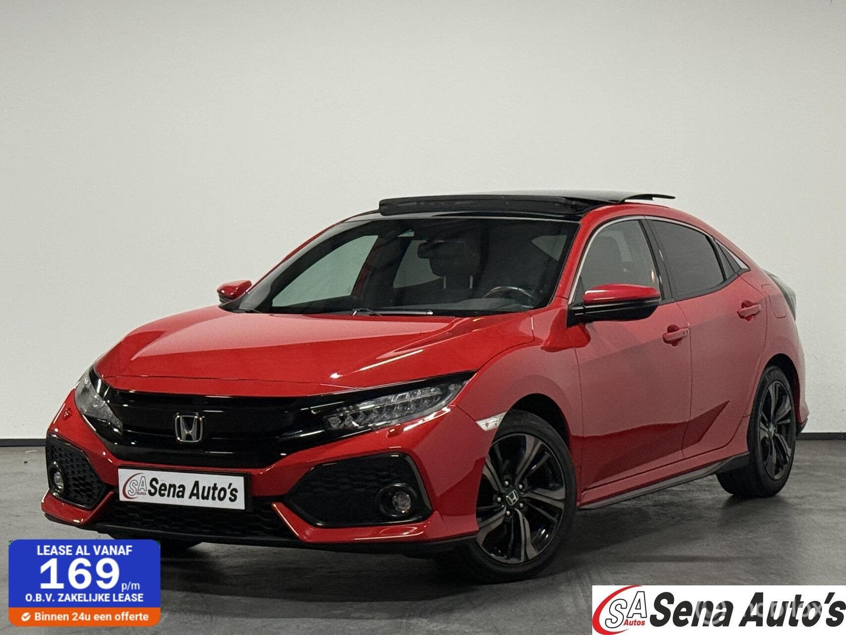 Honda Civic 1.0 i-VTEC S/ Pano/ Led/ Rijk uitgerust.VOLL.., Auto's, Honda, Gebruikt, 129 pk, 1246 kg, 988 cc