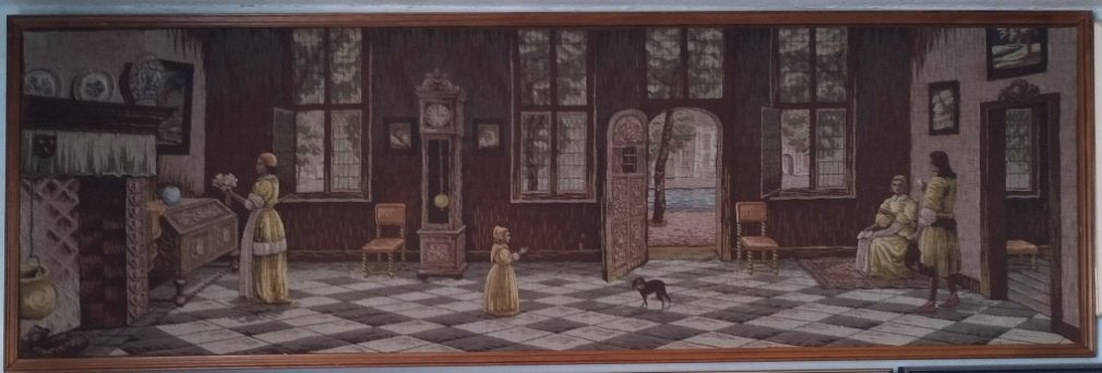 GOBELIN - Antieke Prachtige Originele kunst, Antiek en Kunst, Kunst | Schilderijen | Klassiek, Ophalen, Overige stijlen, Doek