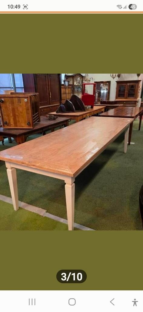 Franse boeren eettafel 300 cm, Antiek en Kunst, Ophalen