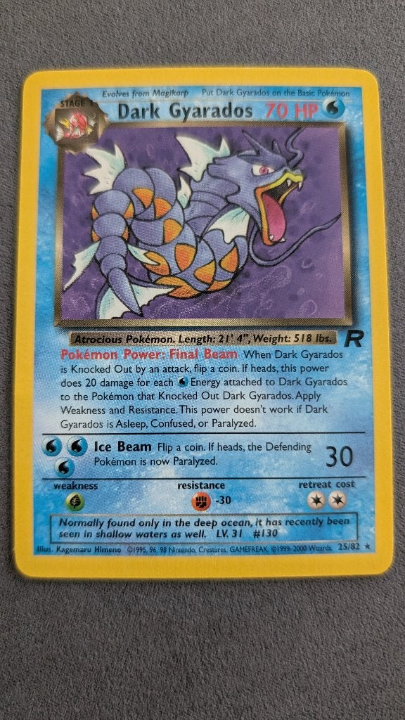Dark Gyarados Team Rocket expansion set, Hobby en Vrije tijd, Ophalen of Verzenden, Zo goed als nieuw
