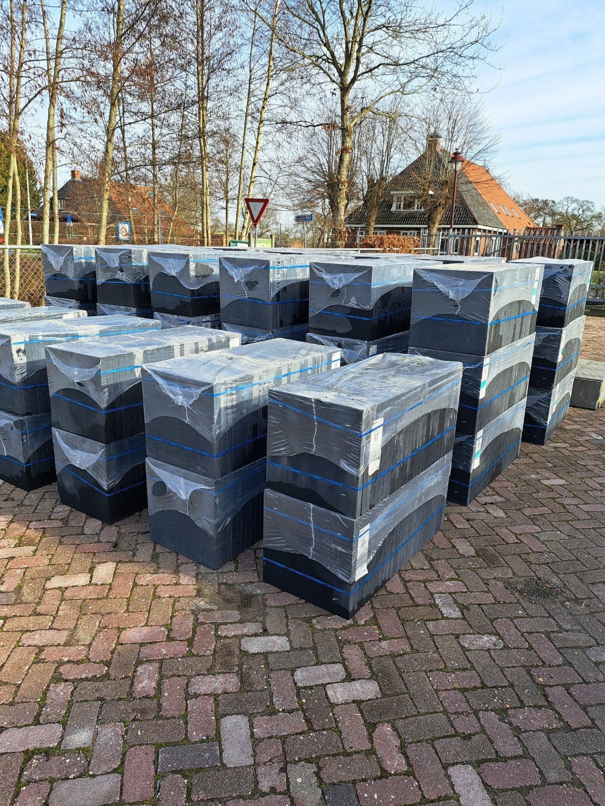 betontegels, terras tegel 50x50x4cm antraciet en grijs, Ophalen, Nieuw, 10 m² of meer, Beton