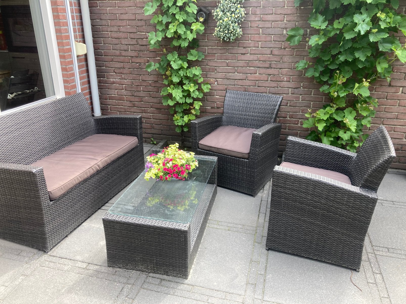 Tuinset, Ophalen, Gebruikt, 4 zitplaatsen, Loungeset
