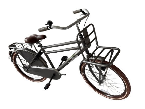 Jongensfiets Popal Daily Dutch Basic - 24 inch – grijs/brons, Ophalen, Terugtraprem, Gebruikt, Minder dan 16 inch