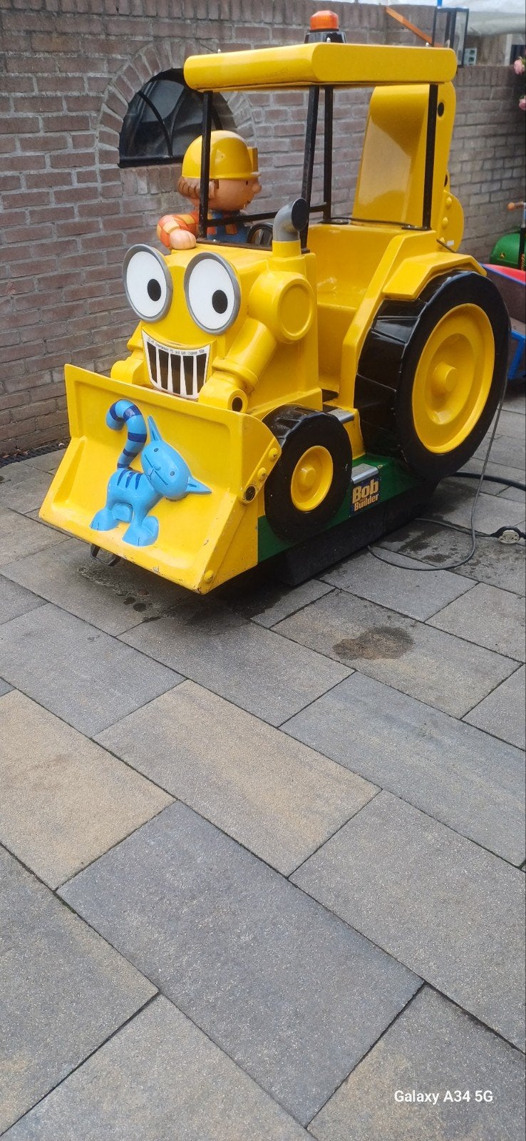 Bob de Bouwer Graafmachine Kiddie Ride, Ophalen, Gebruikt