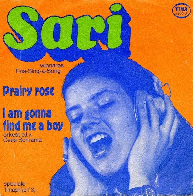 Tina Meisjesblad Reclame-sari-Nederpop flex of gewoon vinyl, Ophalen, Gebruikt, Pop