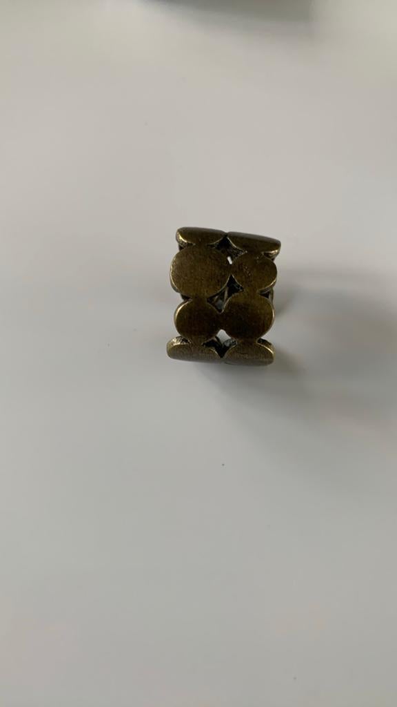 Verstelbare Bronzen Ring met Uniek Patroon, Sieraden, Tassen en Uiterlijk, Ringen, Overige materialen, Overige kleuren, Nieuw