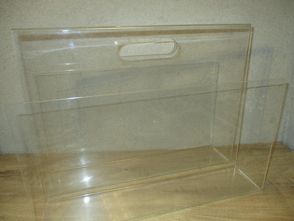 Vintage plexiglas krantenbak, Ophalen of Verzenden, Gebruikt