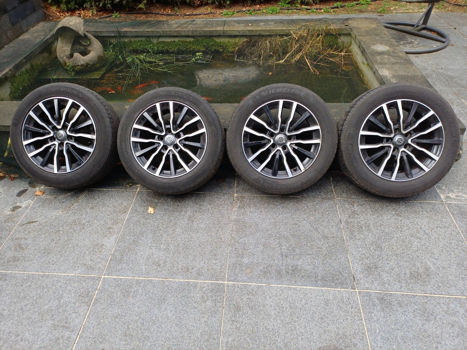 Set van 4 luxe aluminium Volvo velgen 16", Ophalen, Gebruikt, Velg(en), 16 inch