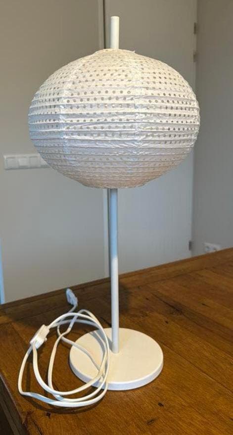 Witte IKEA SOLLEFTEA  tafellamp - Sfeervolle verlichting, Ophalen of Verzenden, Zo goed als nieuw, Overige materialen, 50 tot 75 cm