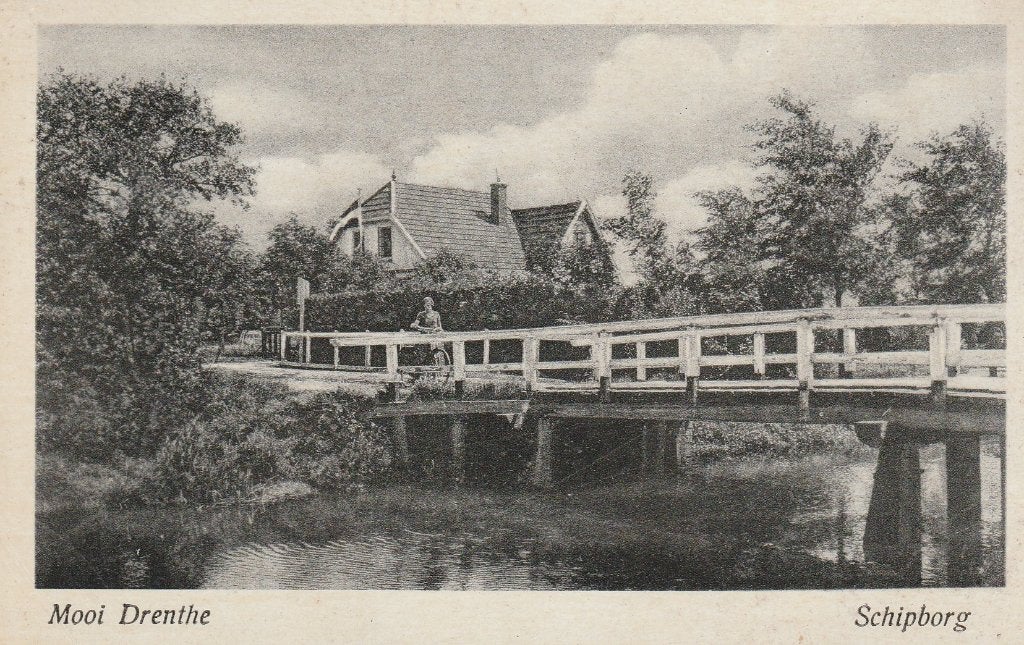 Schipborg, Ophalen of Verzenden, 1920 tot 1940, Gelopen, Drenthe