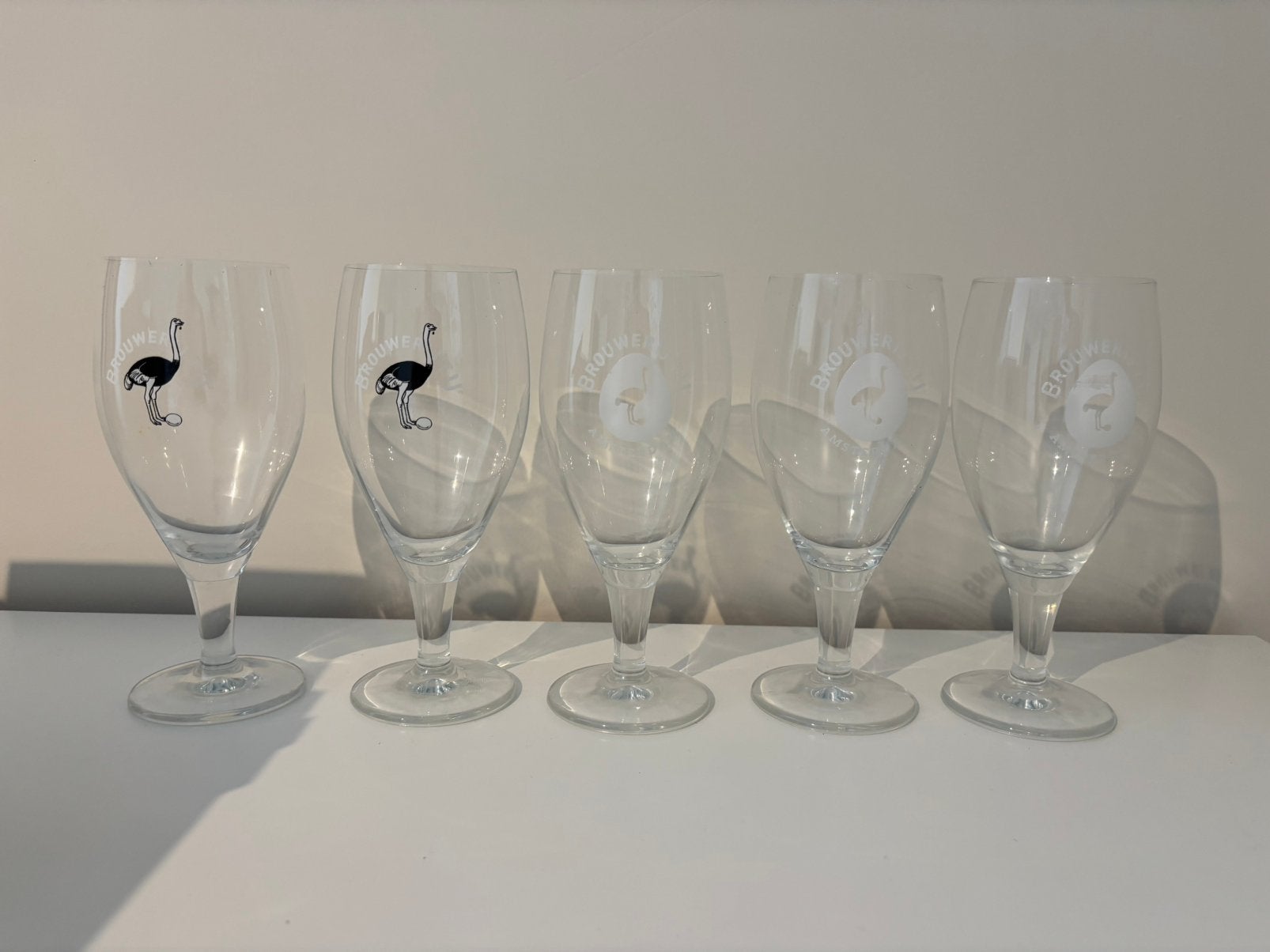 5 Brouwerij T’IJ glazen, Ophalen of Verzenden, Zo goed als nieuw, Bierglas