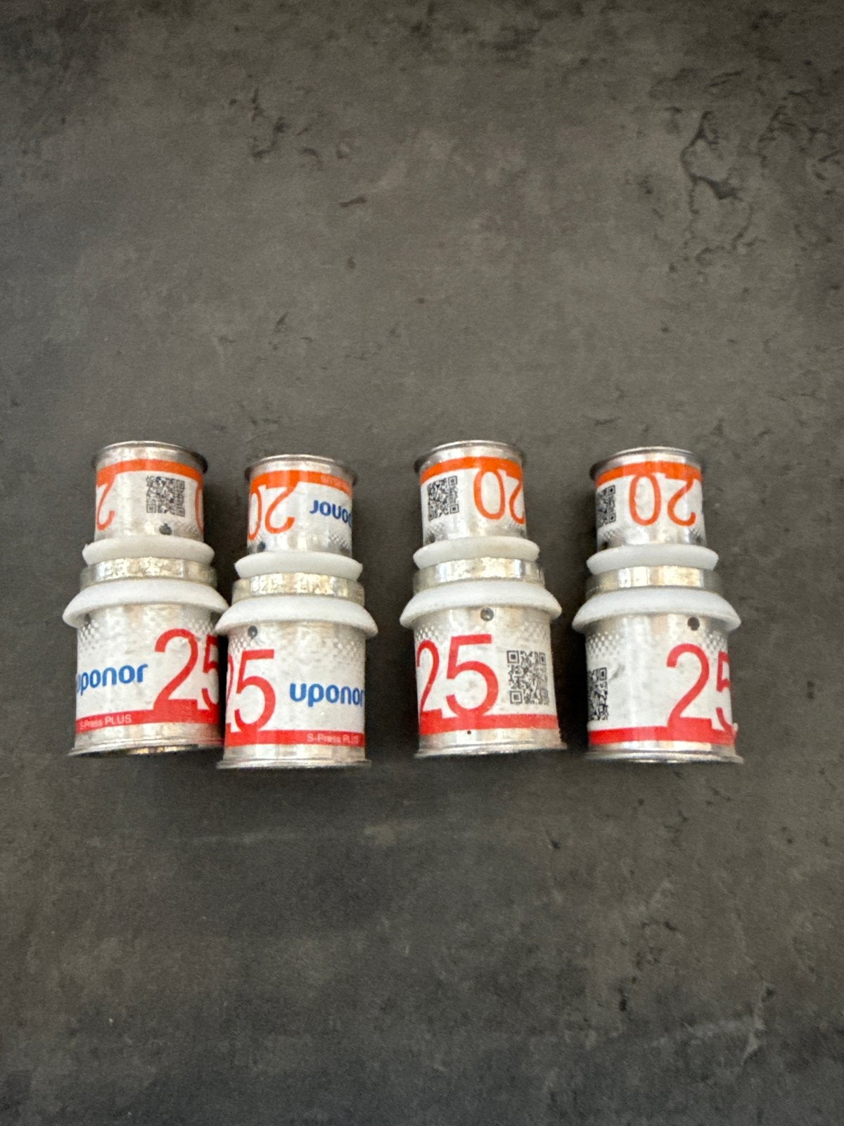2x Uponor S-Press Plus perskoppeling sok verlopend 25x20, Overige materialen, Overige typen, Nieuw, Minder dan 2 meter