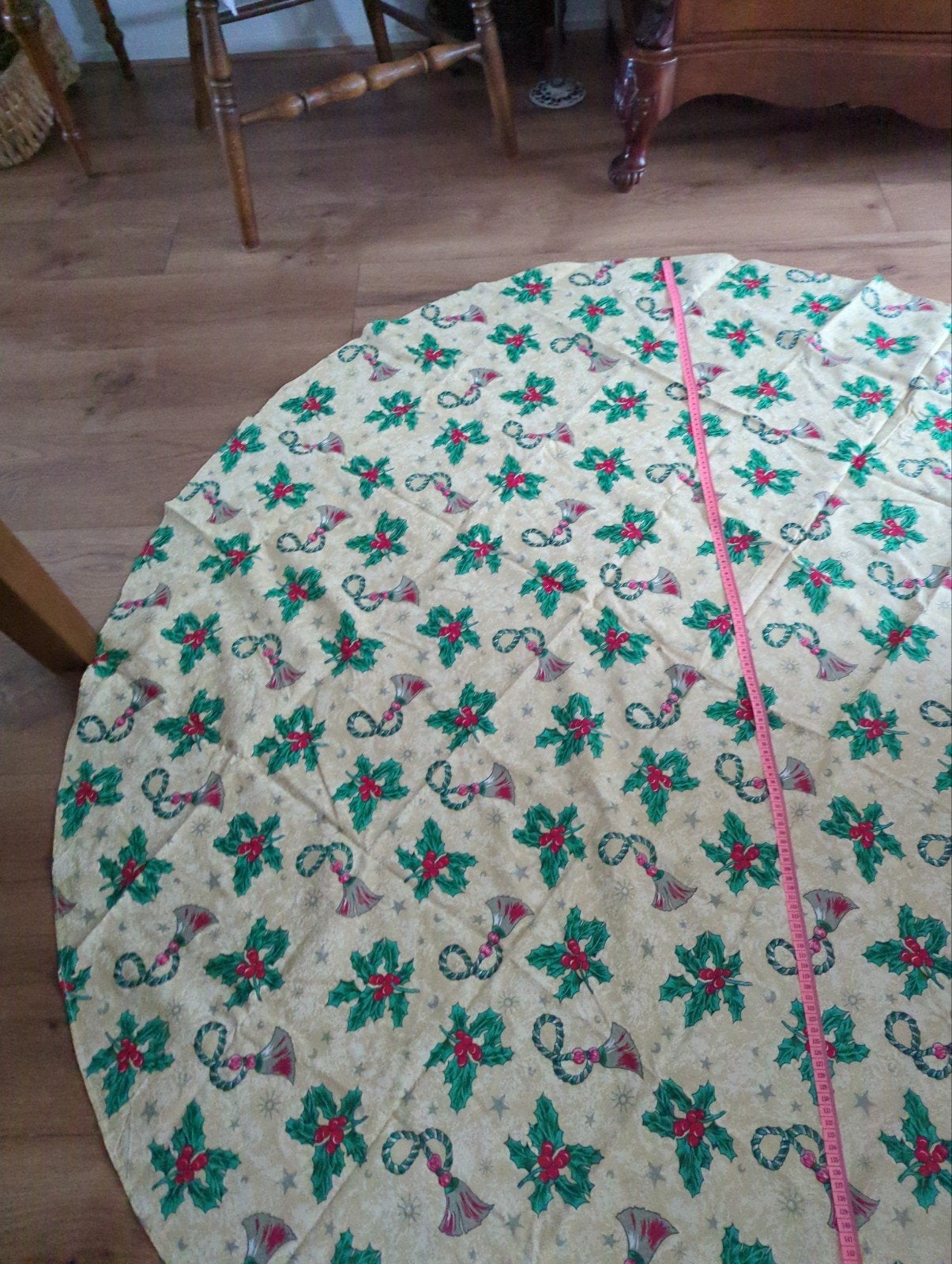 mooi kerst kleed, Gebruikt, Rond, Ophalen of Verzenden, 165 cm