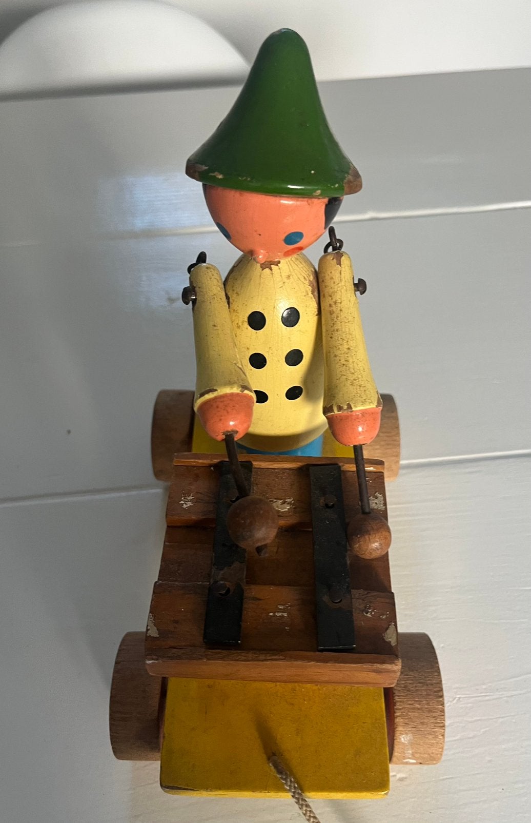 Oud vintage houten speelgoed pinokkio, Ophalen of Verzenden