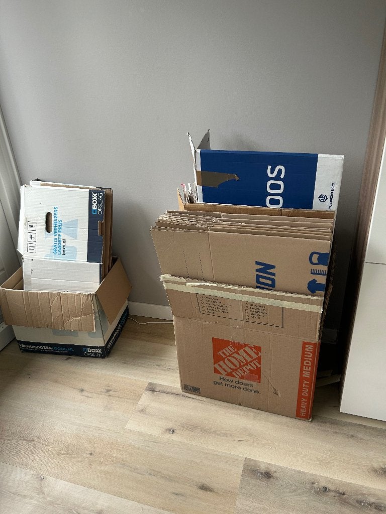 Verhuisdozen diverse maten gratis, Ophalen, 40 tot 60 cm, Opvouwbaar, 50 tot 75 cm