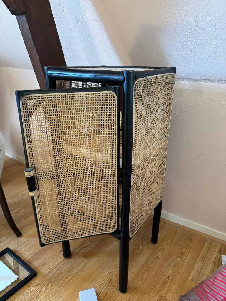 Rotan kastje  met bamboe, Ophalen, Minder dan 50 cm, 1 of 2 laden, Minder dan 100 cm